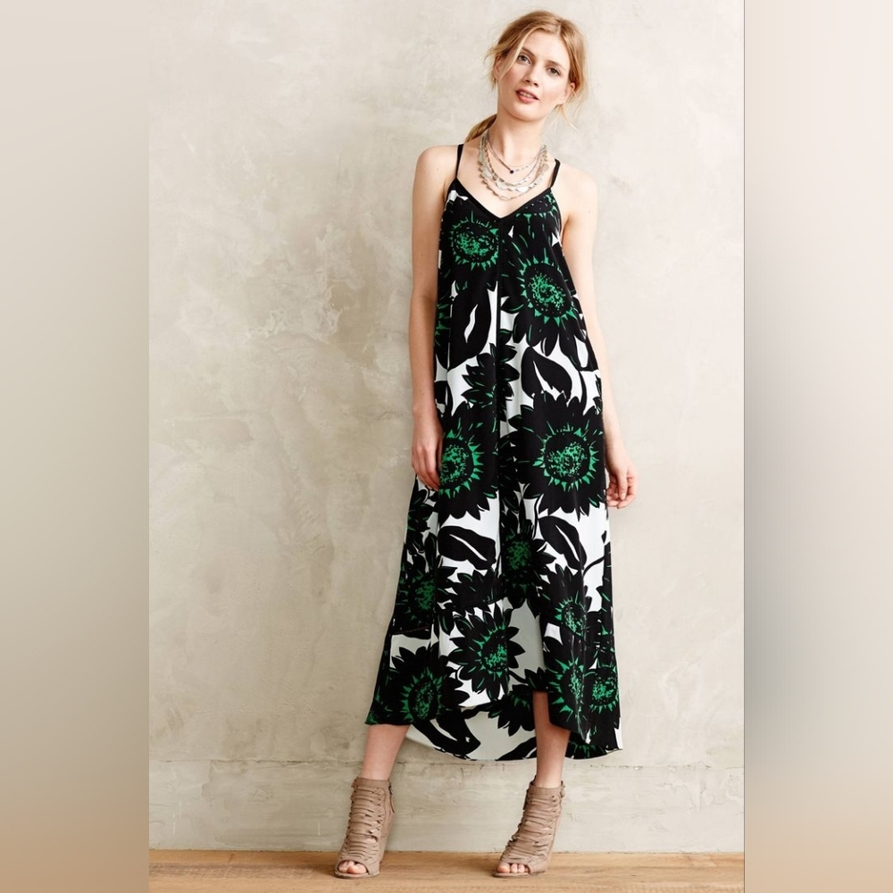 Anthropologie Whit Two Floral Midi Dress